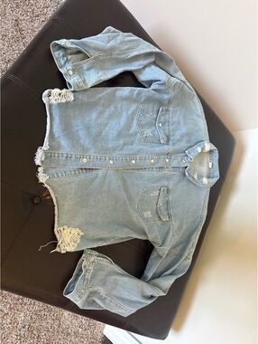 Distressed Style Denim Shirt